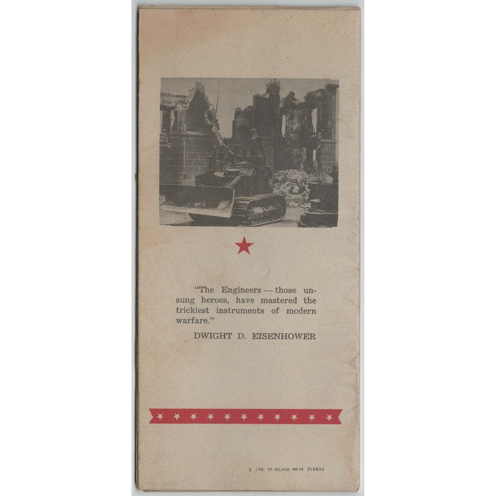 1946 US Army Corps of Engineers WWII Overseas History Fold-Out Brochure VG - Picture 2 of 5